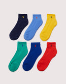 Polo Ralph Lauren 6 Pack Solid Ankle Socks
