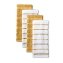 Kitchen Towel 4-Pack Set - Orange Sorbet Yellow/White