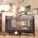 Basic 2-in-1 Play Yard with Bassinet - Gray
