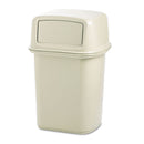 Rubbermaid Ranger Fire-Safe Container, Square, Structural Foam, 45 Gal, Beige - RCP917188BG