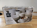 40-Piece Dinnerware Set - White