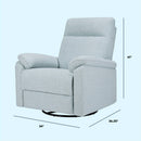Suzy Electronic Swivel Recliner - Heathered Blue