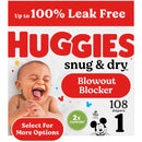 Snug & Dry Baby Diapers - Size 1 (8-14 lbs)