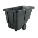 Rubbermaid Tilt Truck, Rectangular, Plastic With Steel Frame, 300 Lb Capacity, Black - RCP9T1700BLA