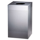 Rubbermaid Designer Line Silhouettes Receptacle, Steel, 20 Gal, Silver Metallic - RCPSC18EPLSM