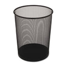 Rubbermaid Steel Mesh Wastebasket, Round, 5 Gal, Black, 6/Carton - RCPWMB20BKCT
