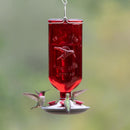 Perky-Pet Hummingbird 16 oz Glass/Metal/Plastic Antique Bottle Nectar Bird Feeder 4 ports, Pack of 2