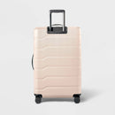 Hardside Large Checked Suitcase - Pink
