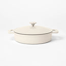 3.5qt Enamel Braiser - Cream