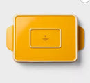 2pc Stoneware Rectangle Baking Dish with Silicone Mat -