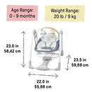 Swing N Go Portable Swing Removable Toy Bar - Chambray