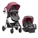 Pivot Modular Travel System with LiteMax Infant Car Seat with Anti-Rebound Bar - Dusty Rose