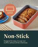 Non-Stick Ceramic 1 lb Loaf Pan - Gray