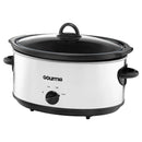 6 Qt Manual Slow Cooker with 3 Heat Settings, White