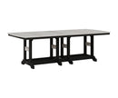 Berlin Gardens, Garden Classic 44″ x 96″ Rectangular Table, Seashell on Black