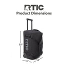 Structured Collapsible Duffle Bag Rolling Medium - Black