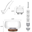 Glenwood 8 Piece Glass Punch Bowl Set