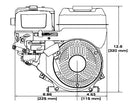 Briggs & Stratton 83152-1049-F1 3-4" X 1 13/16" Horizontal Recoil Engine w- Muffler