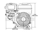 Briggs & Stratton 83132-1035-F1 3-4" X 2 27-64" Horizontal Recoil 550 Series Engine w- Muffler