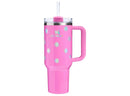 40 oz Stainless Steel Quencher Tumbler - Popsicle Pink Starburst