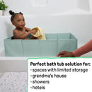 Tuckaway Toddler Tub Converts Shower to Tub - Sage Green