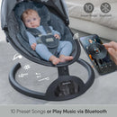Baby Swing with Bluetooth Music Speaker - Black