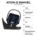 Aton G Swivel Infant Car Seat with SensorSafe - Ocean Blue
