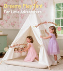 Kids Foldable Teepee Play Tent with Carry Case - Raw White