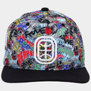Overtime Adult Flat Brim Snapback Baseball Hat - Printed Crown