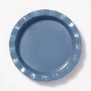 9" Round Stoneware Ruffle Pie Dish - Blue