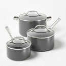 12pc Aluminum Nonstick Cookware Set - Dark Gray