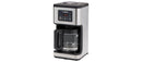 Dome Brew Programmable Coffee Maker EC-ESC120 Stainless Black: 12-Cup Drip Machine with Timer & Glass Carafe