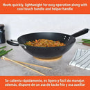14" Coated Wok with Bakelite Handle - Black