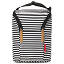Insulated Double Bottle Bag - Black/White Stripe