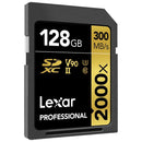 Lexar 128GB Professional 2000x UHS-II SDXC Memory Card Gold Series