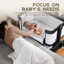 3 in 1 Bassinet Bedside Sleeper, Black