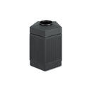 Safco Canmeleon Indoor/Outdoor Receptacle, Pentagon, Polyethylene, 45 Gal, Black - SAF9486BL