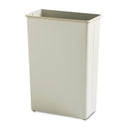 Safco Rectangular Wastebasket, Steel, 22 Gal, Sand - SAF9618SA