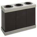 Safco At-Your-Disposal Recycling Center, Polyethylene, Three 84 Gal Bins, Black - SAF9798BL