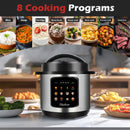 Bluebow 6.5 Quart Electric Pressure Cooker - 8-In-1 Multi-Cooker