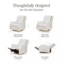 Crewe Recliner and Swivel Glider - Performance Fog Chatham Stripe Eco-Weave