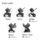 Aria V2 Lightweight Infant Car Seat - Greyson (Charcoal Mélange)