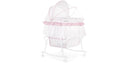 Lacy Portable 2-in-1 Bassinet & Cradle, Pink/White
