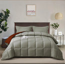 Light Weight Down Alternative Reversible Comforter Set, King - Brick