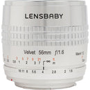 Lensbaby Velvet 56mm F1.6 SE Lens for Nikon F (Silver)