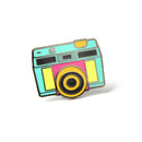 Photogenic Supply Neon Camera Pin / Silver
