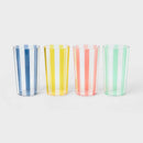 18 Fl Oz Striped Tumblers - Set of 4