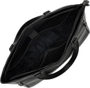 Vegan Leather Weekender Tote Bag - Black
