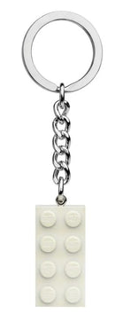 LEGO® 2x4 White Metallic Key Chain – 854084