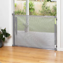 71" Wide x 41" Tall Retractable Baby Gate - 3123 - Gray